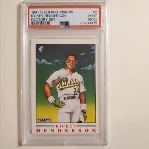 1991 FLEER PRO VISIONS RICKY HENDERSON FACTORY SET !